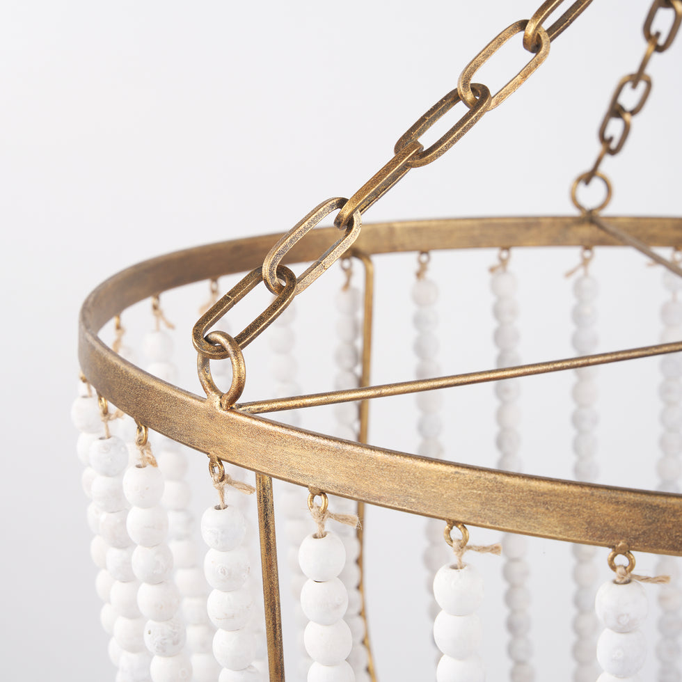 Mercana - Rhone Chandelier in Gold, Metal/Wood