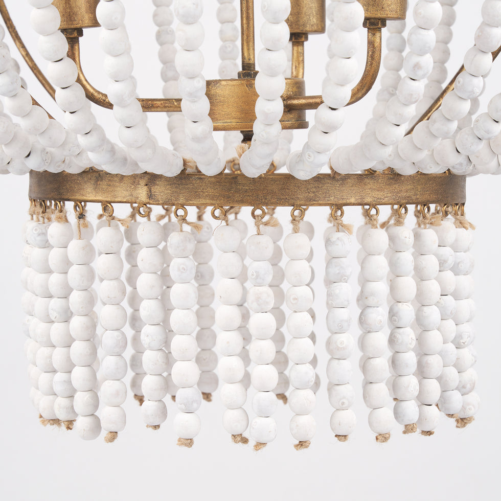 Mercana - Rhone Chandelier in Gold, Metal/Wood