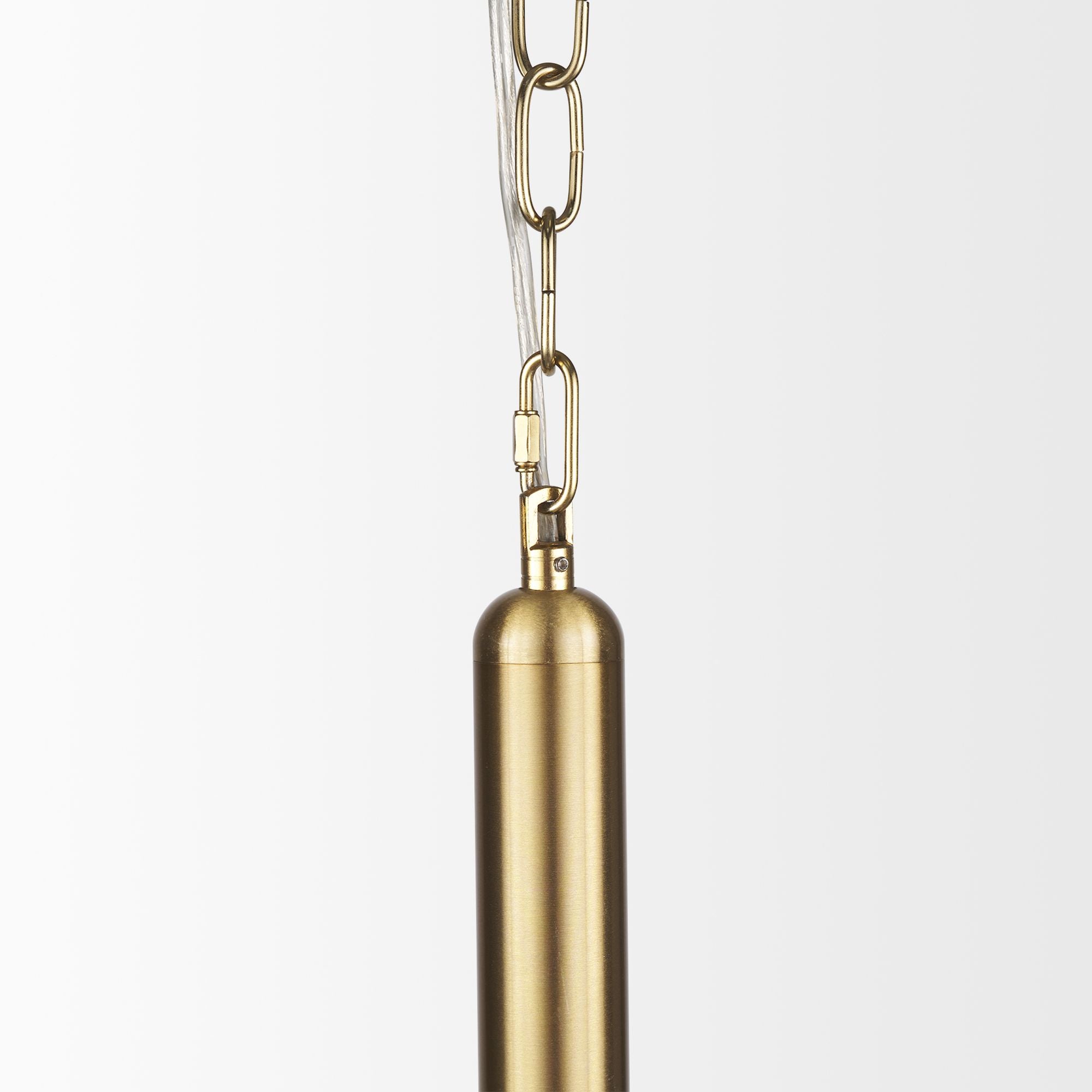 Mercana - Britton Gold Metal with Clear Glass Globe 1-Light Pendant Light