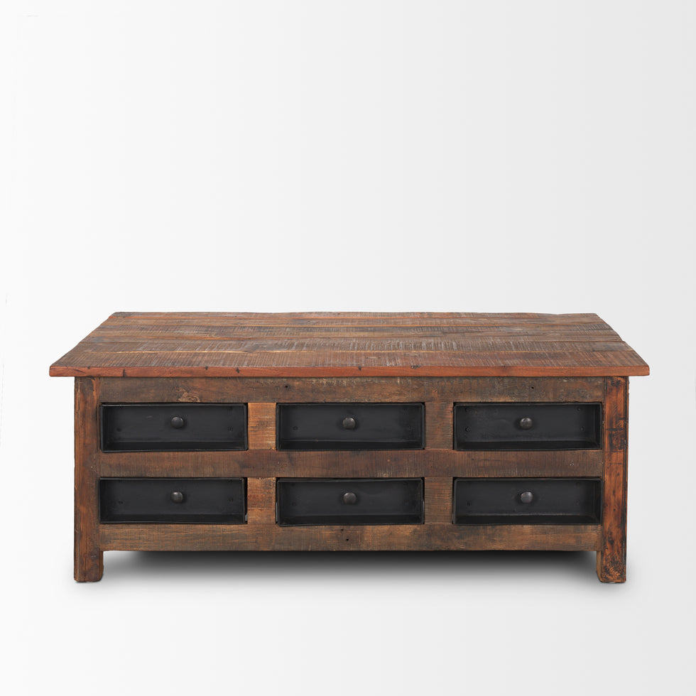 Mercana - Wilton Coffee Table in Brown, Solid Wood