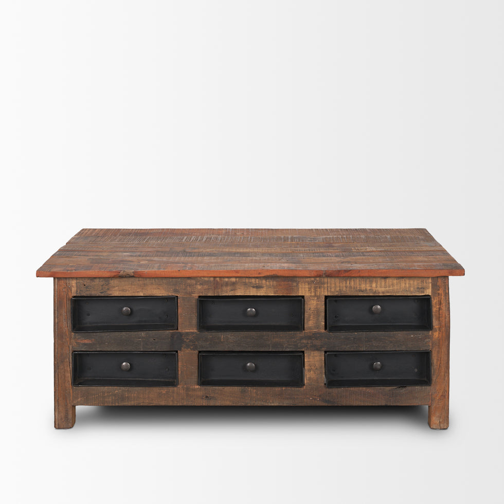 Mercana - Wilton Coffee Table in Brown, Solid Wood