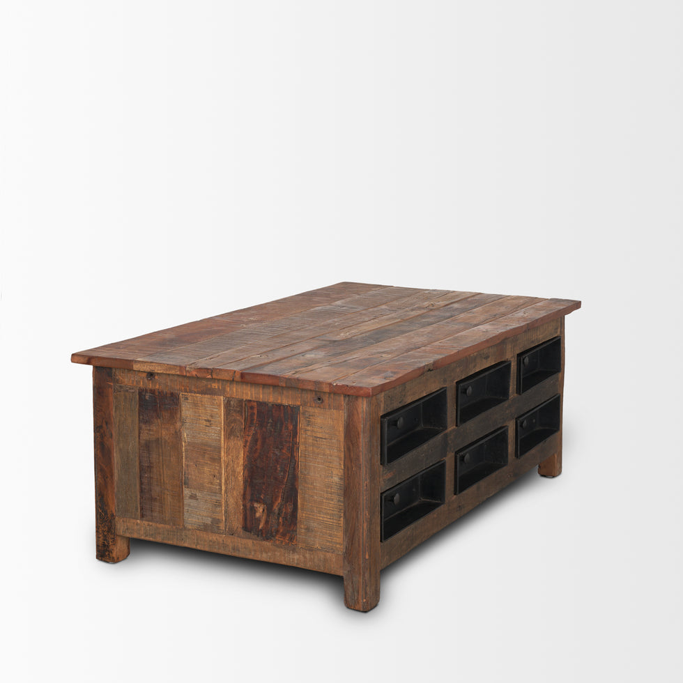 Mercana - Wilton Coffee Table in Brown, Solid Wood