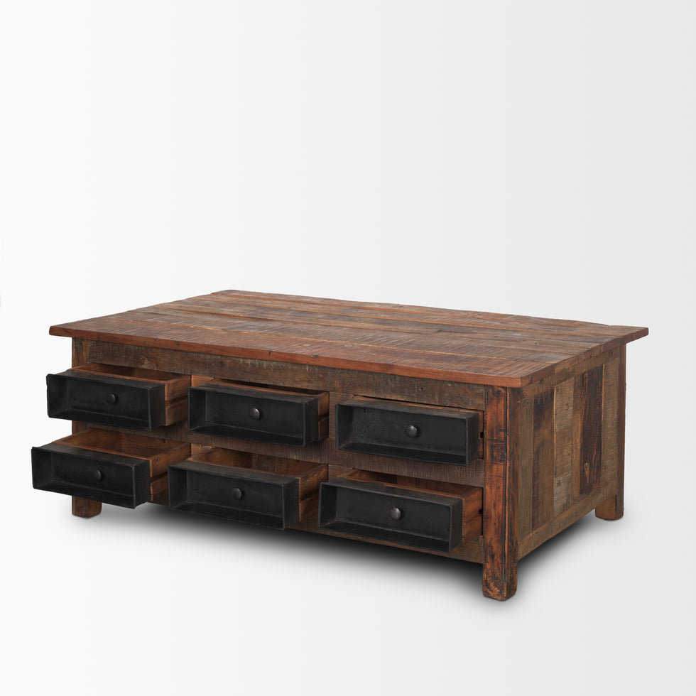 Mercana - Wilton Coffee Table in Brown, Solid Wood