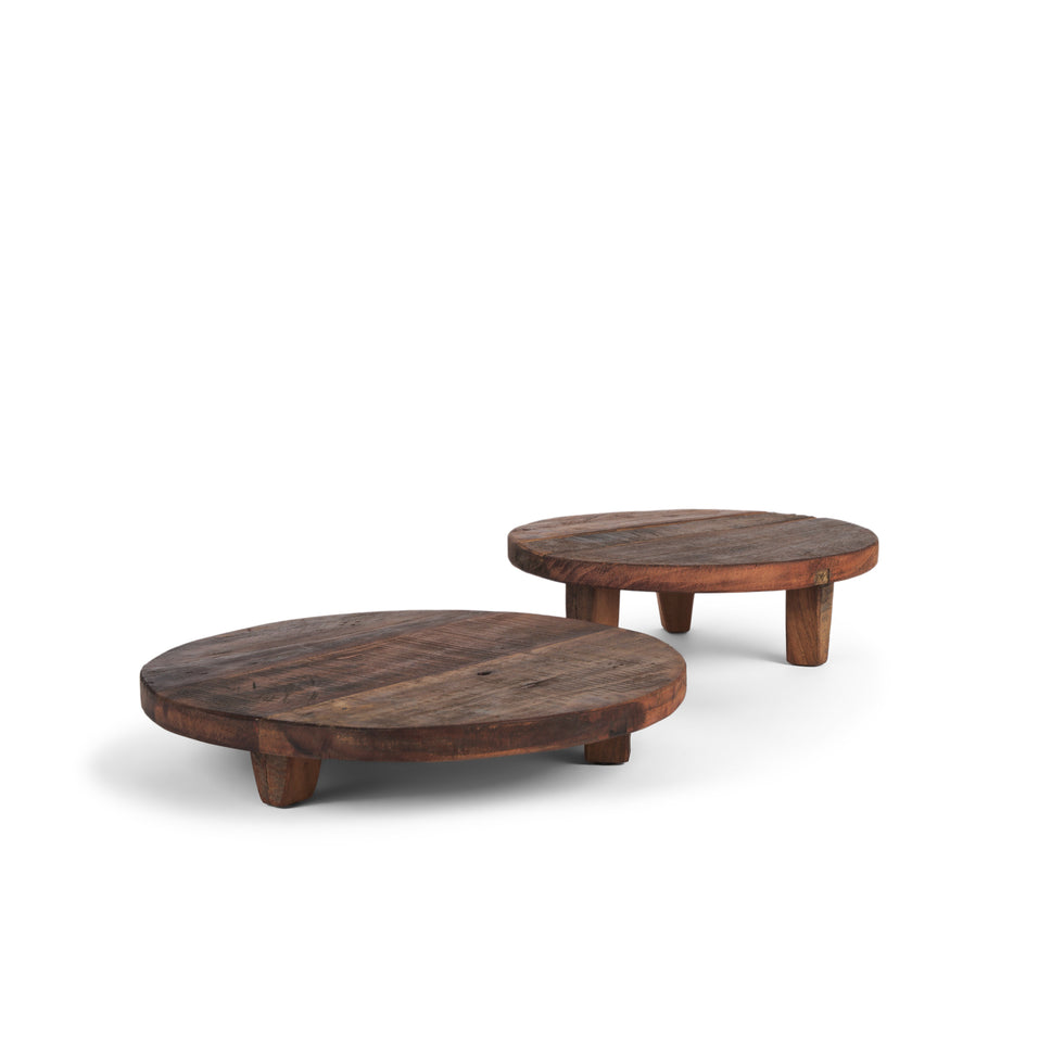 Mercana - Iza Risers in Brown, Solid Wood