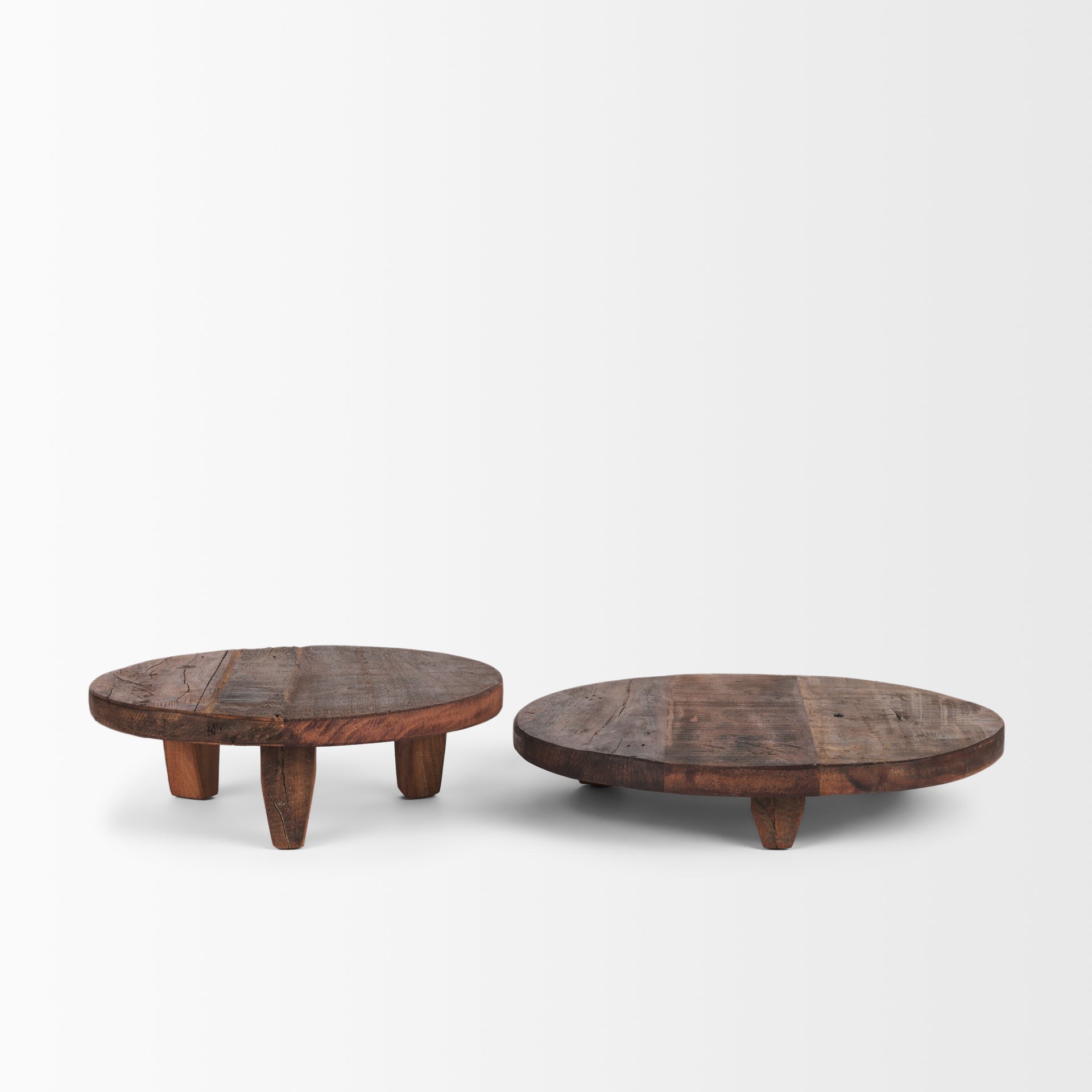 Mercana - Iza Risers in Brown, Solid Wood