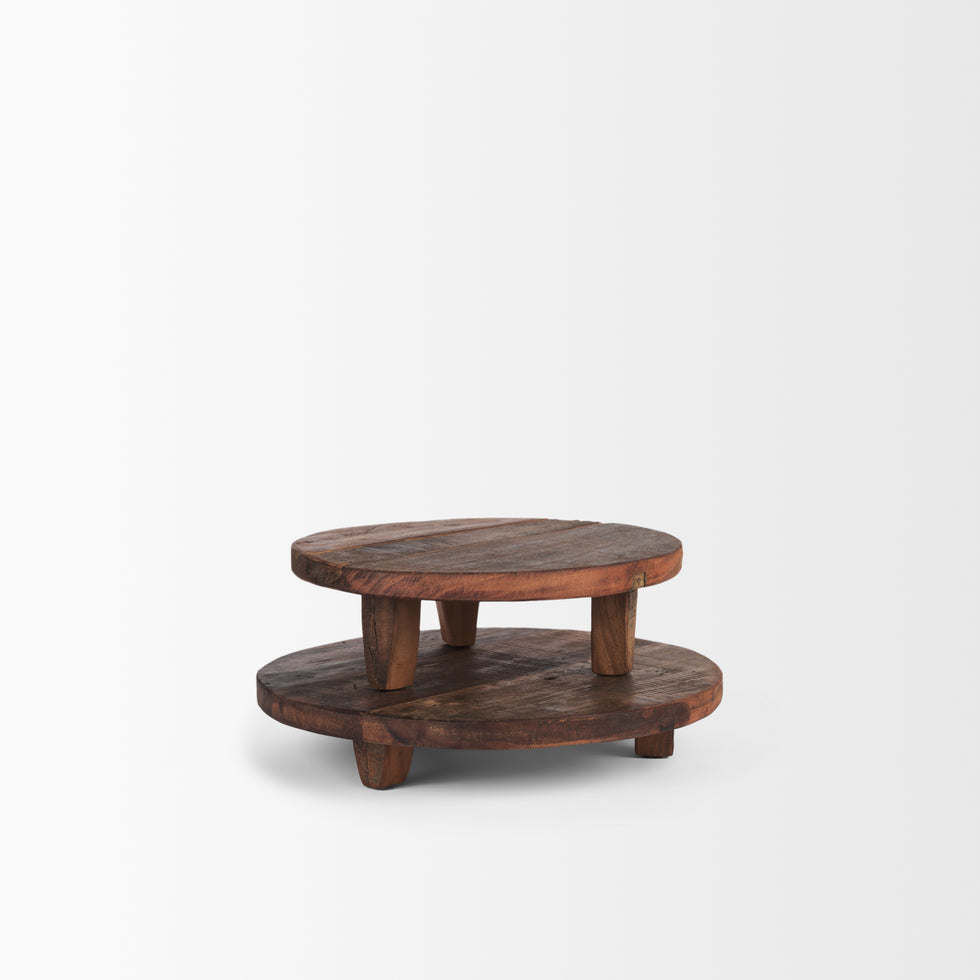 Mercana - Iza Risers in Brown, Solid Wood