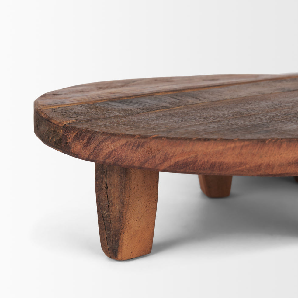 Mercana - Iza Risers in Brown, Solid Wood