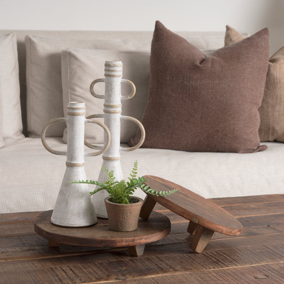 Mercana - Iza Risers in Brown, Solid Wood