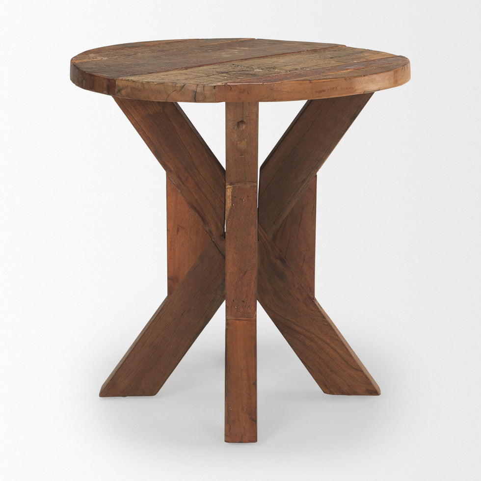 Mercana - Heidi Reclaimed Brown Wooden End Table