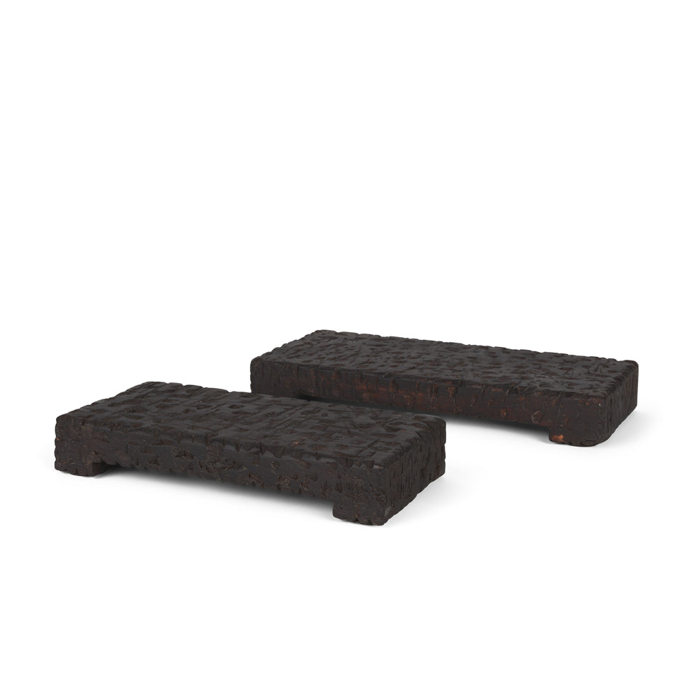 Mercana - Shira Risers in Brown, Solid Wood