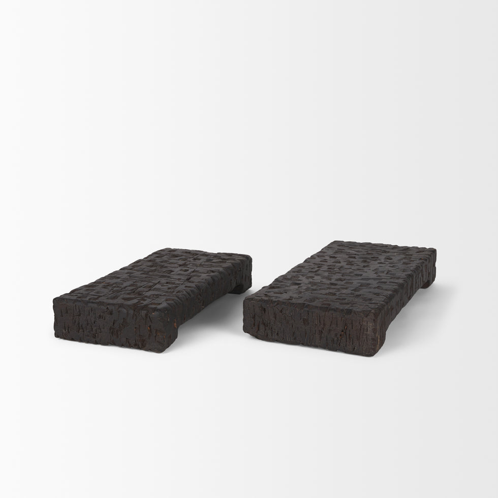 Mercana - Shira Risers in Brown, Solid Wood