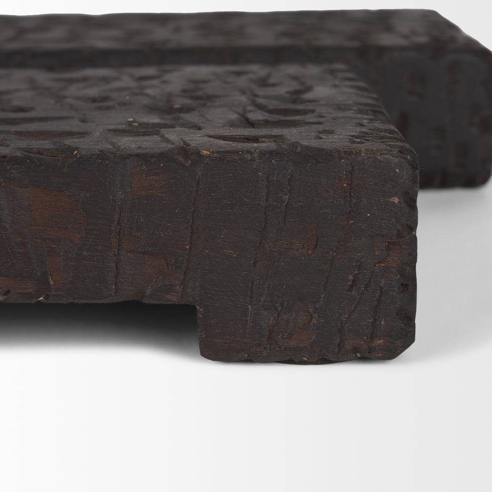 Mercana - Shira Risers in Brown, Solid Wood