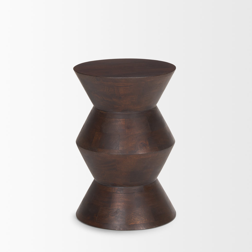 Mercana - Odessa Accent Table in Brown, Solid Wood