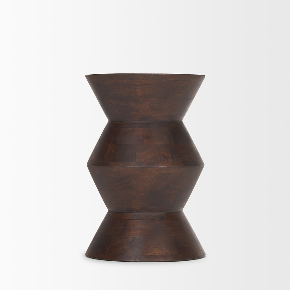 Mercana - Odessa Accent Table in Brown, Solid Wood