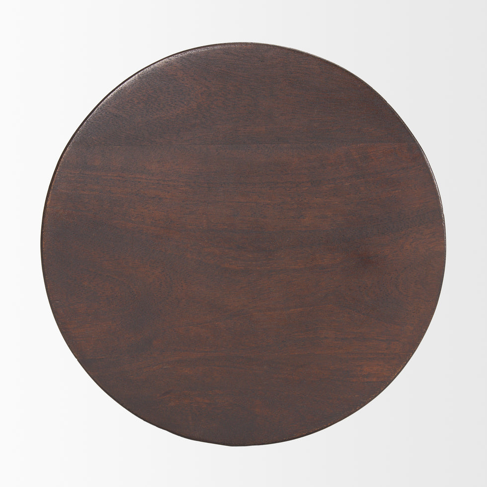 Mercana - Odessa Accent Table in Brown, Solid Wood