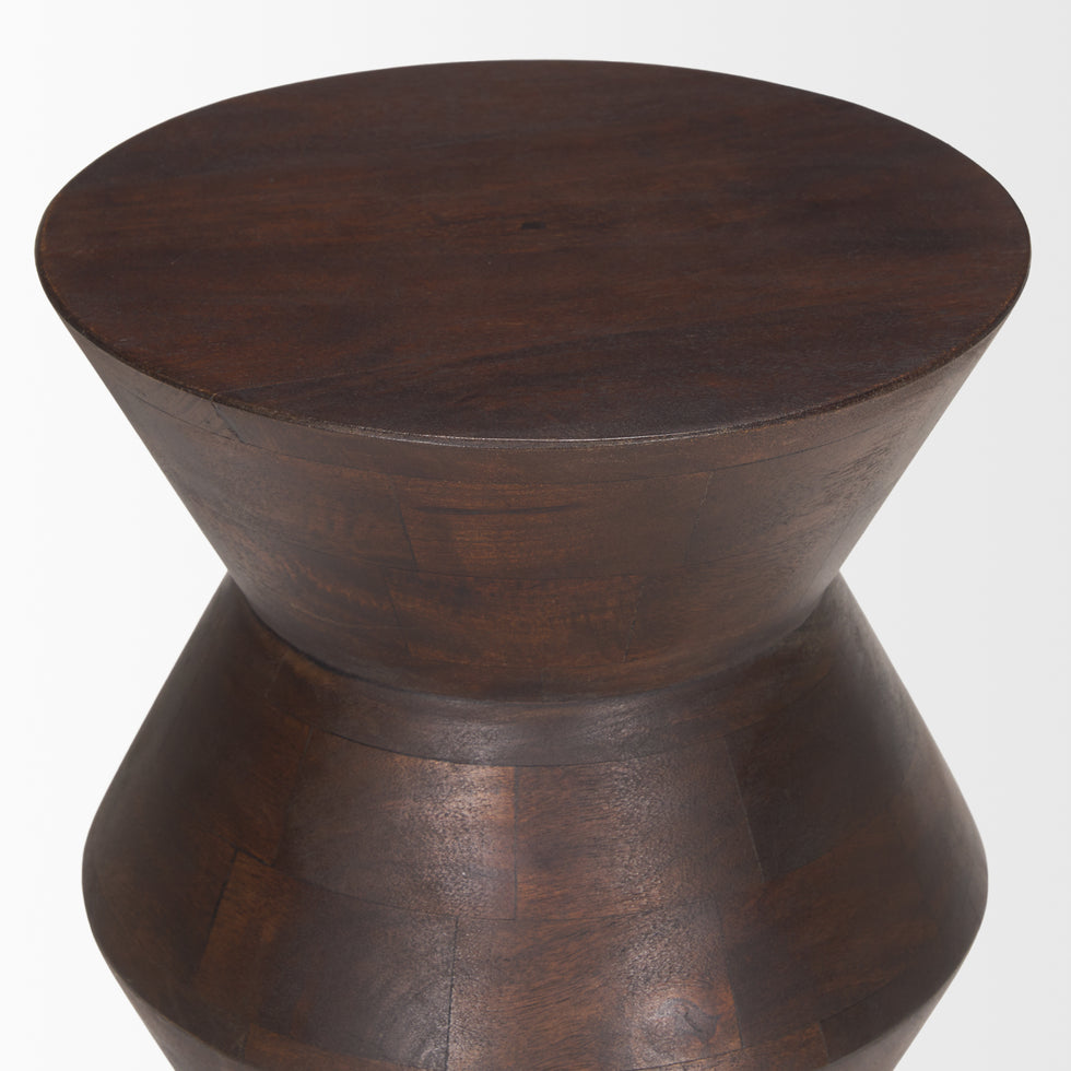 Mercana - Odessa Accent Table in Brown, Solid Wood