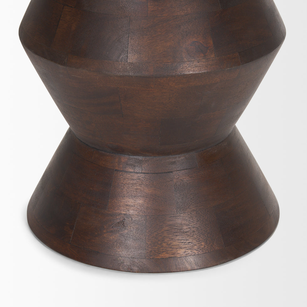 Mercana - Odessa Accent Table in Brown, Solid Wood