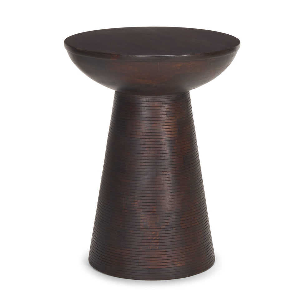 Mercana - Novell Accent Table in Brown, Solid Wood