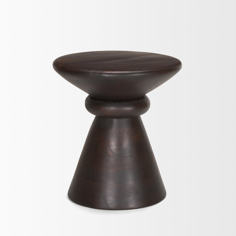 Mercana - Palmera Accent Table in Brown, Solid Wood