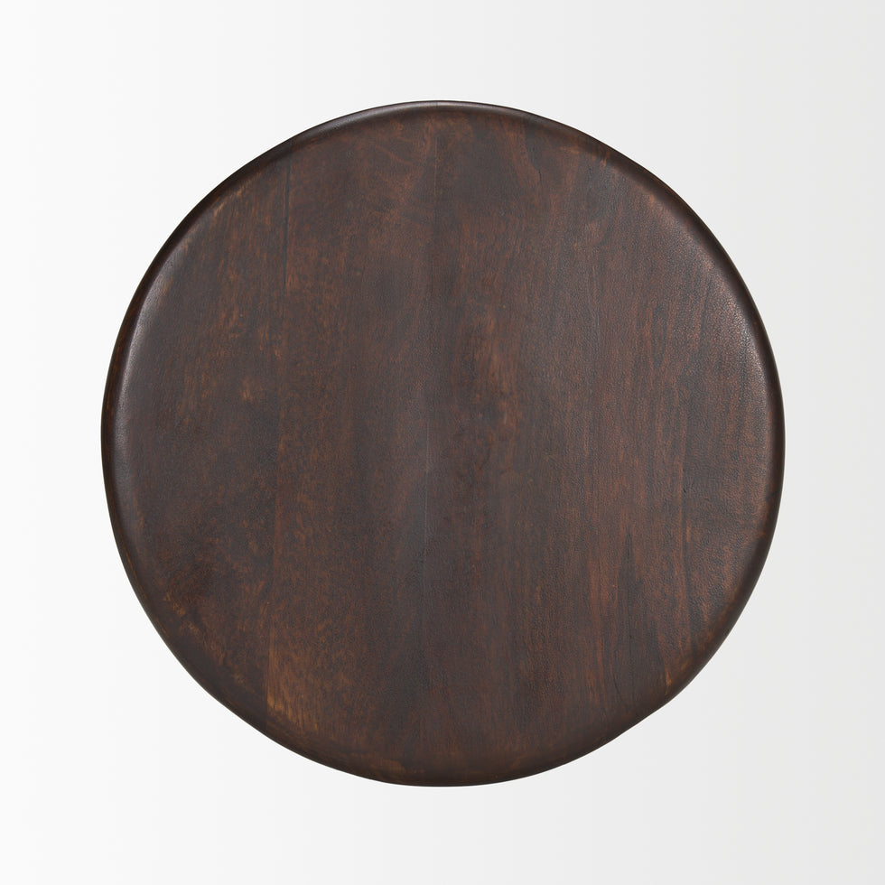 Mercana - Palmera Accent Table in Brown, Solid Wood