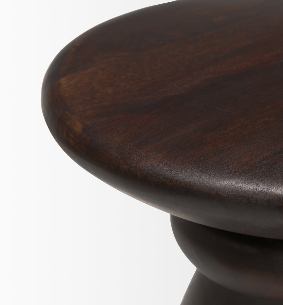 Mercana - Palmera Accent Table in Brown, Solid Wood