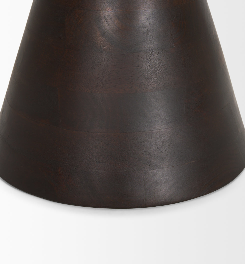 Mercana - Palmera Accent Table in Brown, Solid Wood
