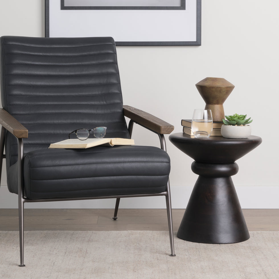Mercana - Palmera Accent Table in Brown, Solid Wood