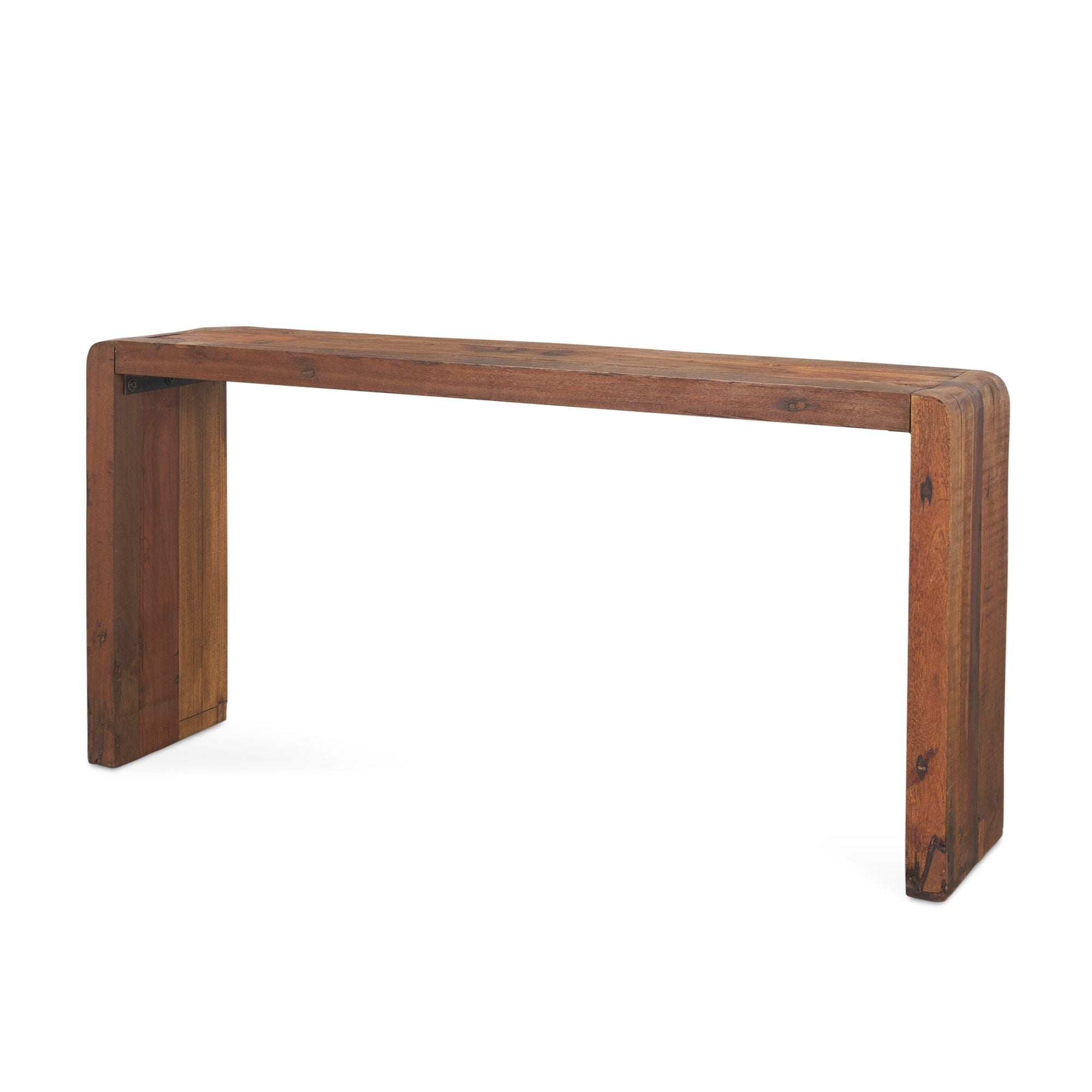 Mercana - Estelle Rustic Brown Reclaimed Wood Console Table