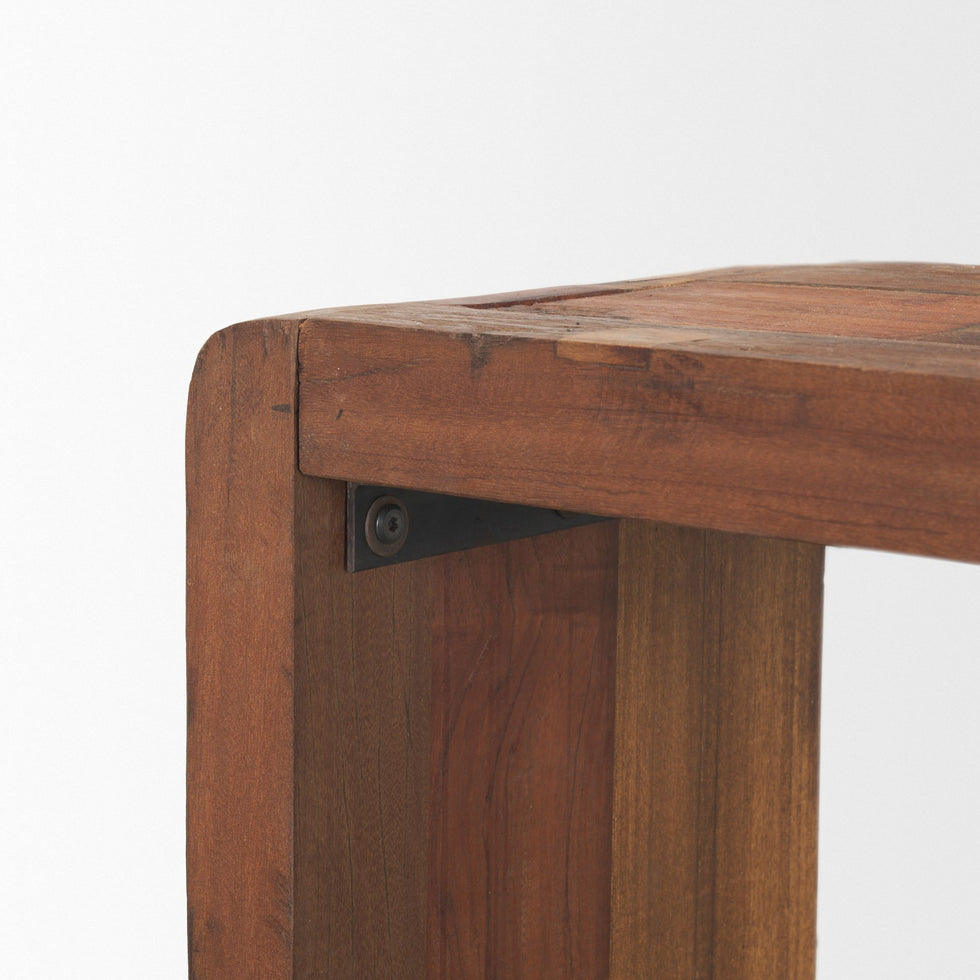 Mercana - Estelle Rustic Brown Reclaimed Wood Console Table
