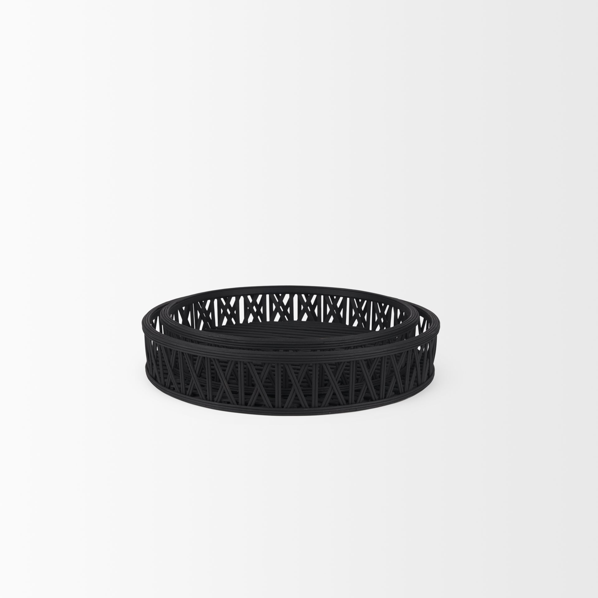 Mercana - Thea Trays in Black, Wicker