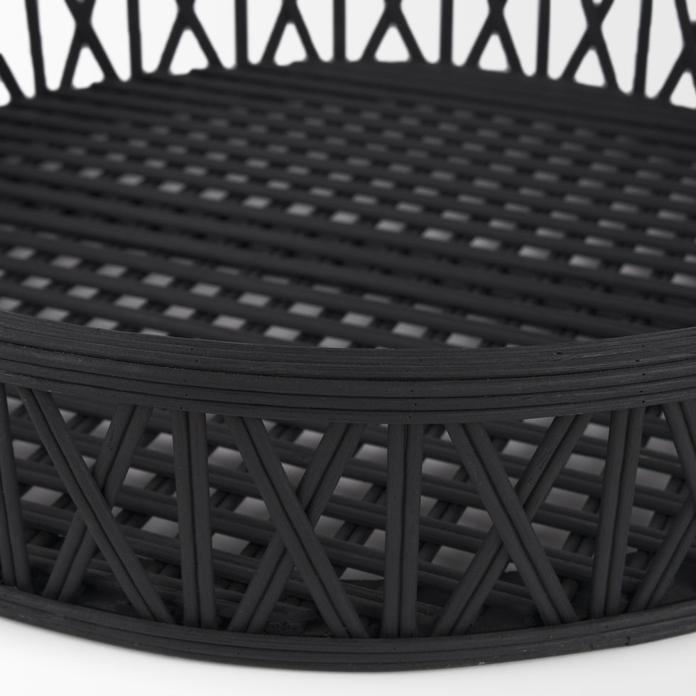 Mercana - Thea Trays in Black, Wicker