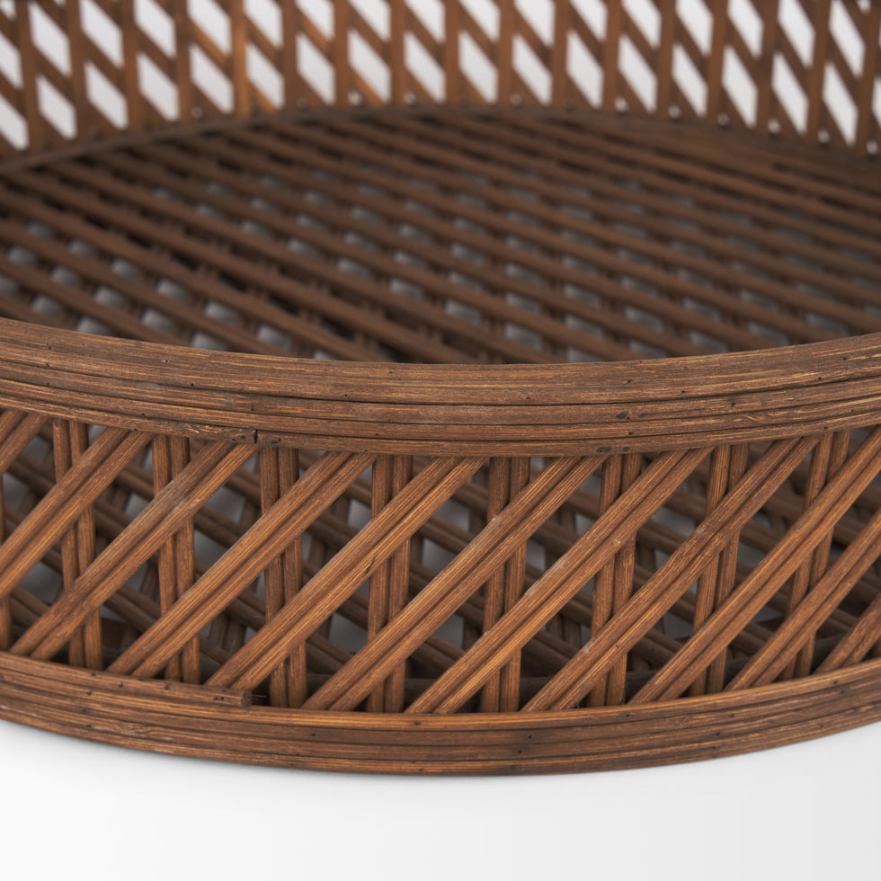 Mercana - Thala Trays in Brown, Wicker