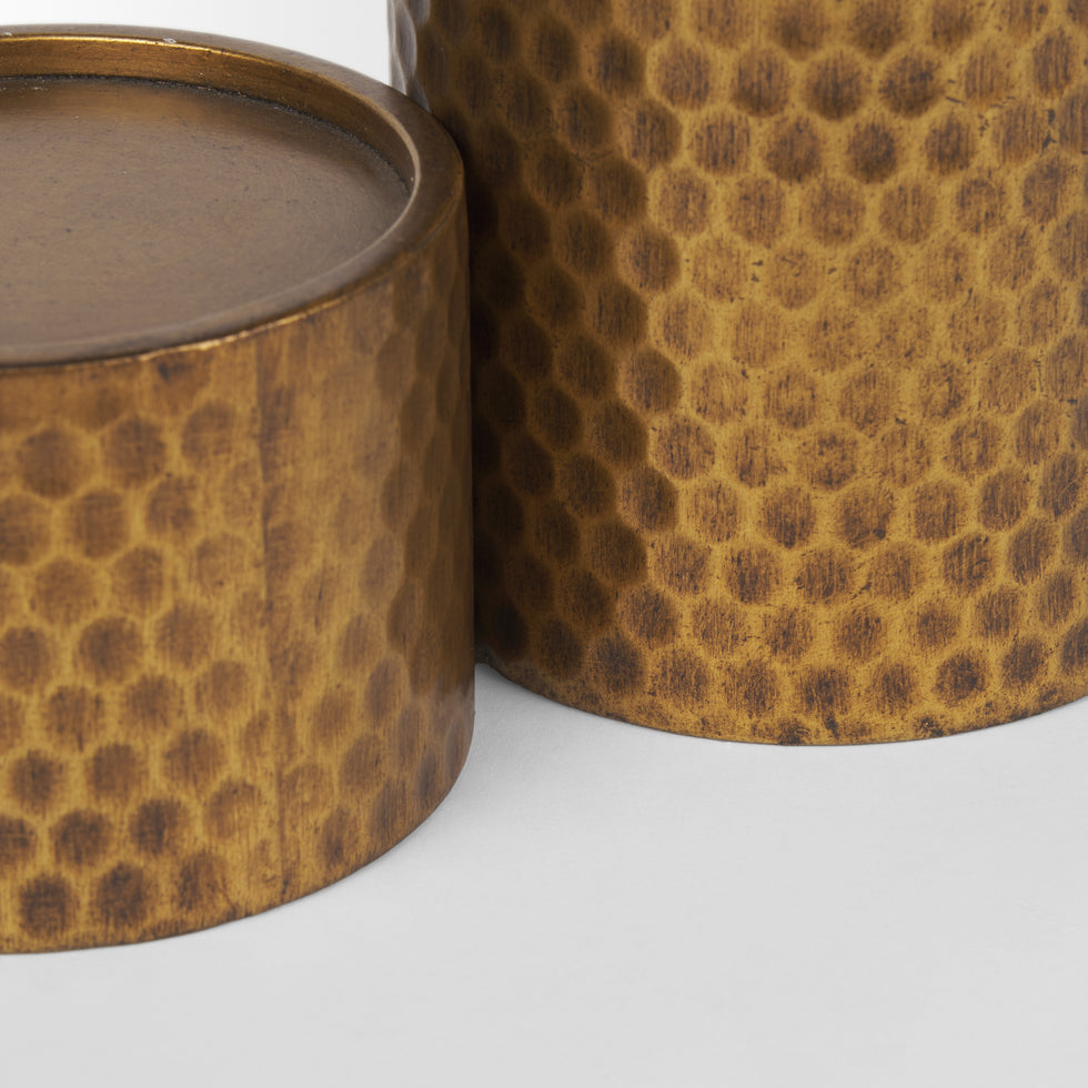 Mercana - Gage Candle Holders in Gold, Metal