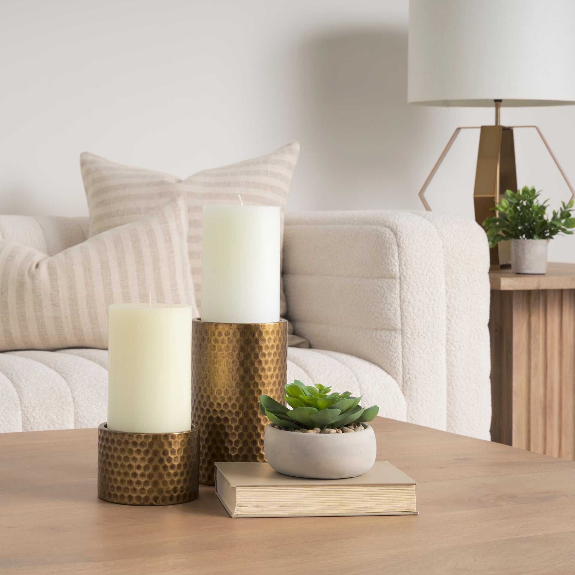 Mercana - Gage Candle Holders in Gold, Metal