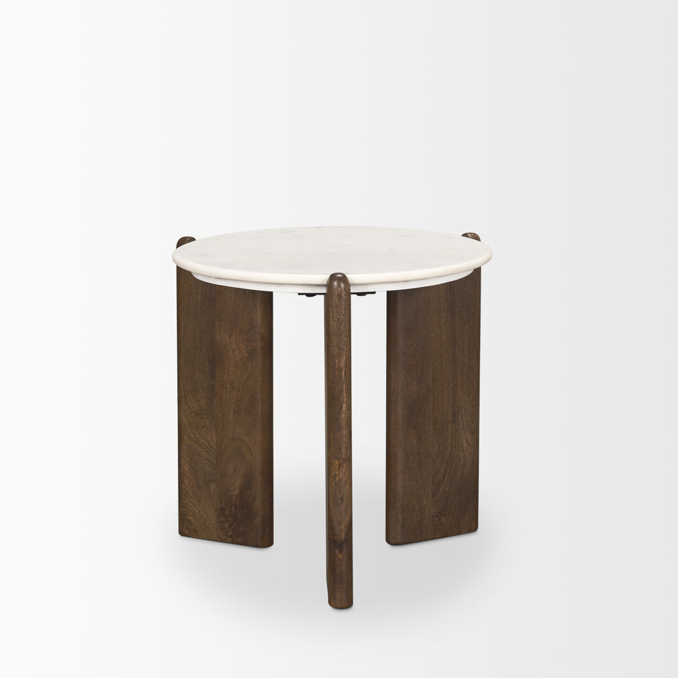 Mercana - Rumer Side Table in Brown, Solid Wood