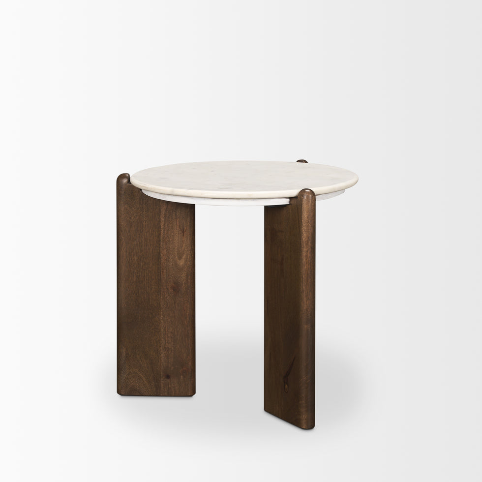 Mercana - Rumer Side Table in Brown, Solid Wood