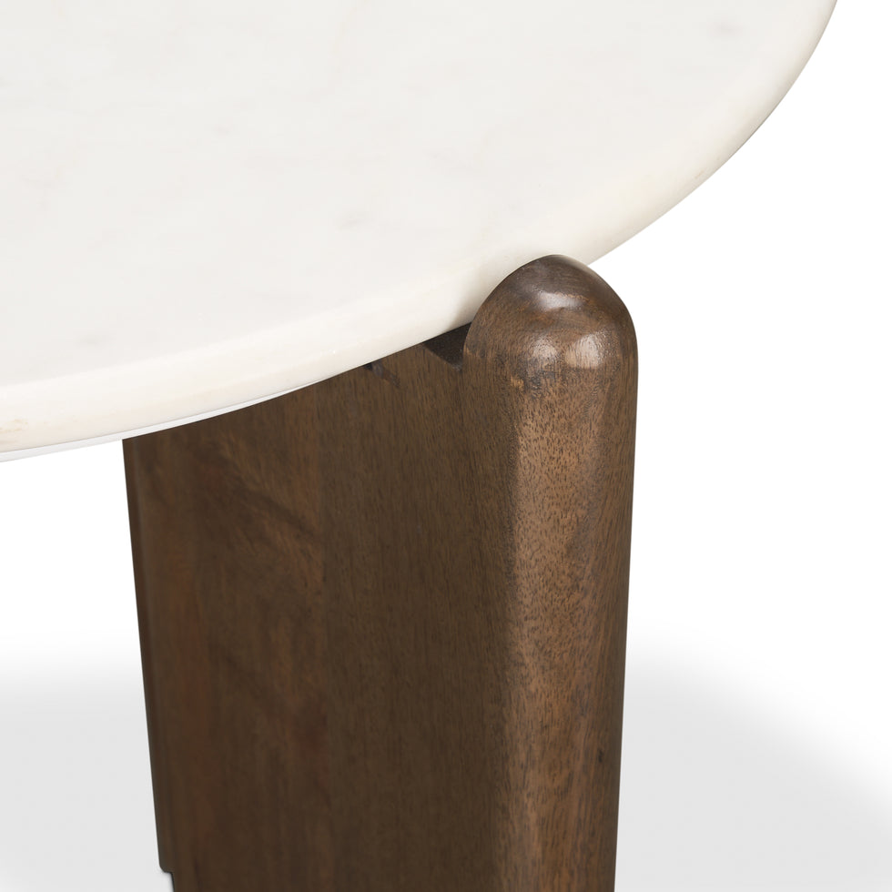 Mercana - Rumer Side Table in Brown, Solid Wood