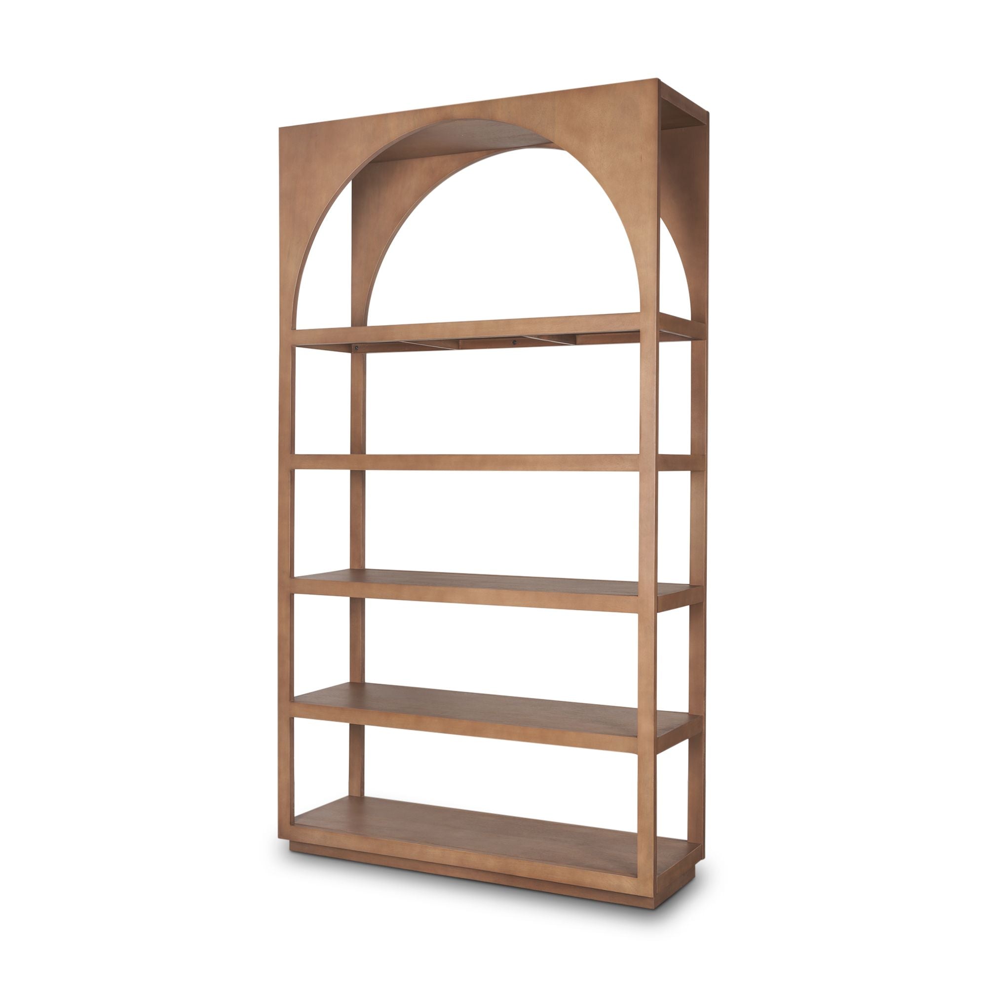 Mercana - Bela Arched Shelving Unit Medium Brown Wood