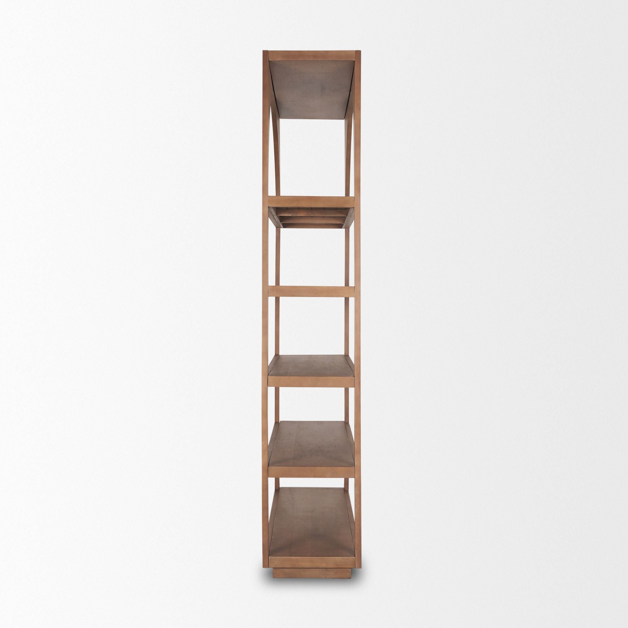 Mercana - Bela Arched Shelving Unit Medium Brown Wood