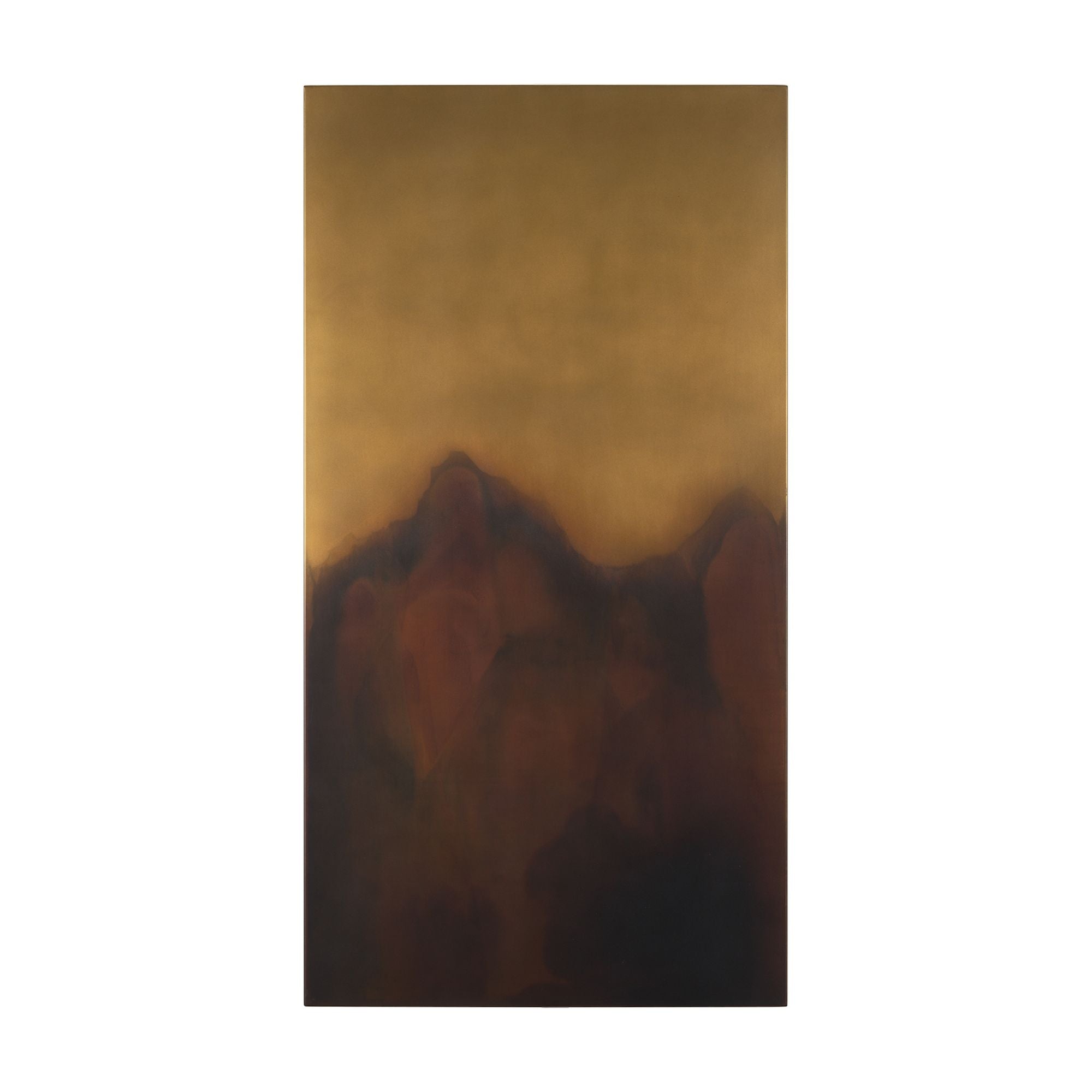 Mercana - Rios Gold and Red Painted w/ Acid Wash Metal Wall Art