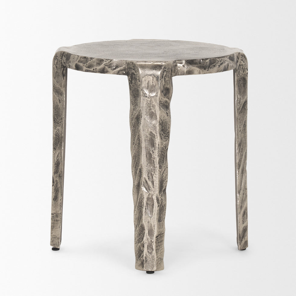 Mercana - Randy Accent Table in Silver, Metal