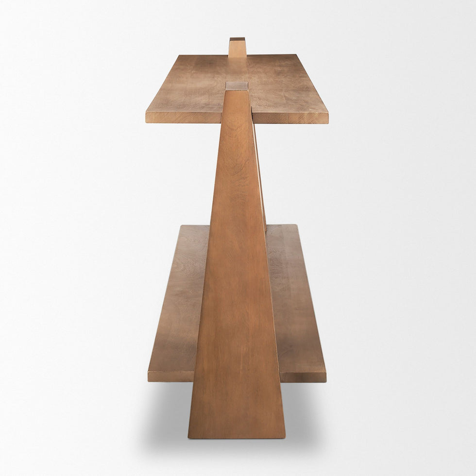 Mercana - Eula Medium Brown Wood Console Table