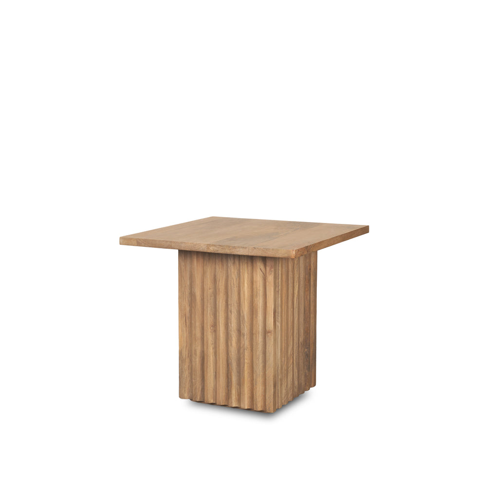Mercana - June Side Table in Brown - Light, Solid Wood