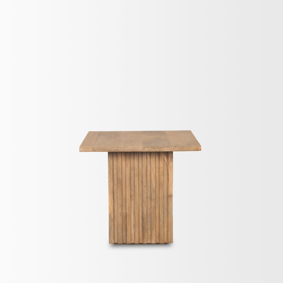 Mercana - June Side Table in Brown - Light, Solid Wood