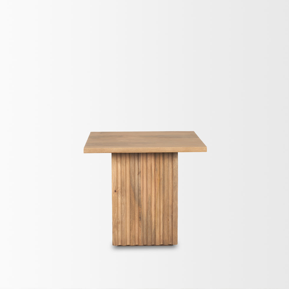 Mercana - June Side Table in Brown - Light, Solid Wood