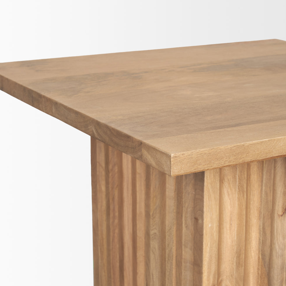 Mercana - June Side Table in Brown - Light, Solid Wood