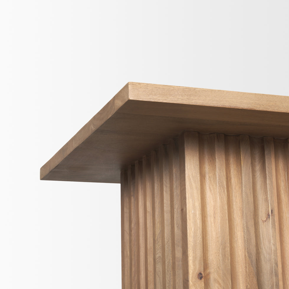 Mercana - June Side Table in Brown - Light, Solid Wood