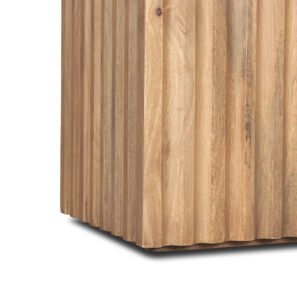 Mercana - June Side Table in Brown - Light, Solid Wood