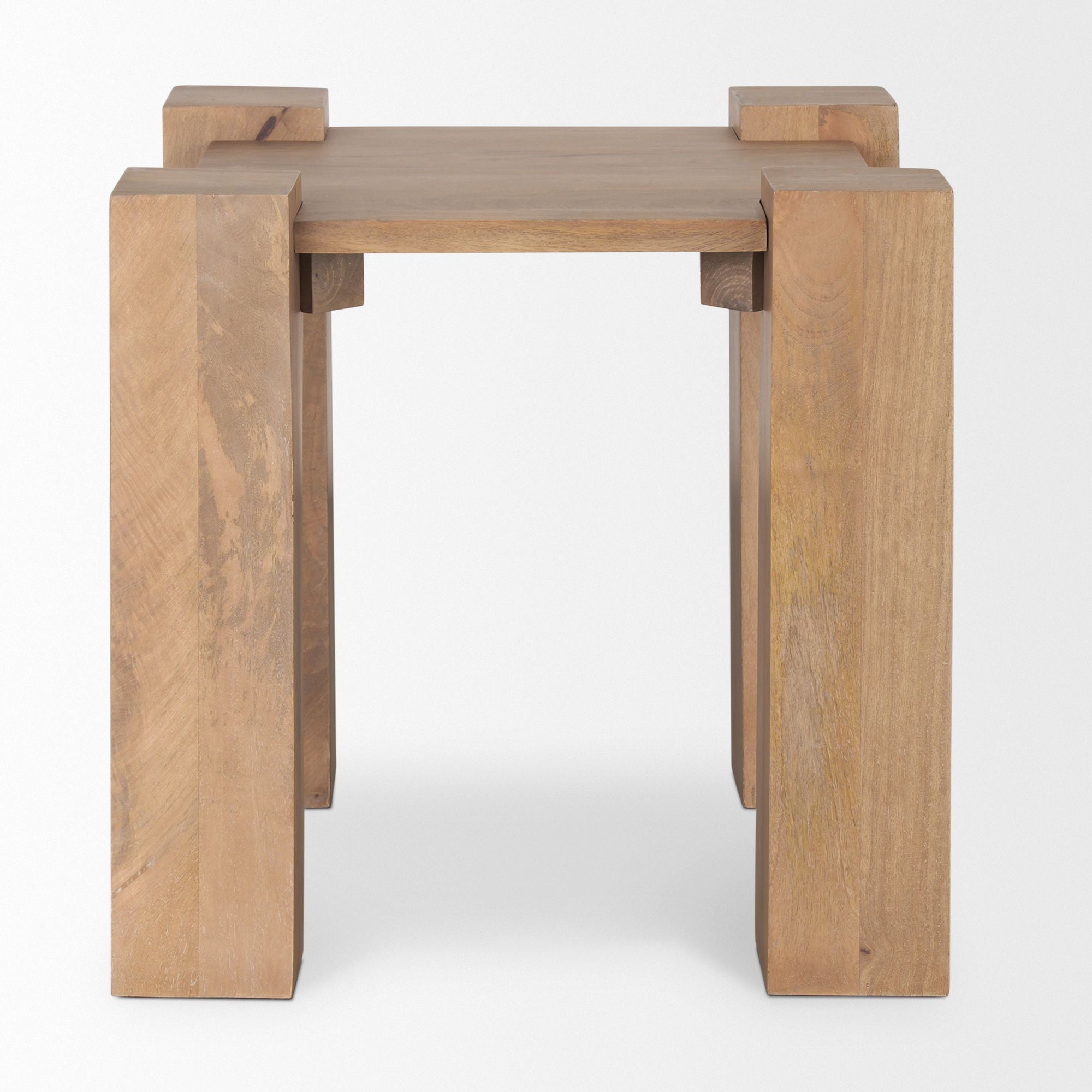 Mercana - Beth Light Brown Wood Square Accent Table