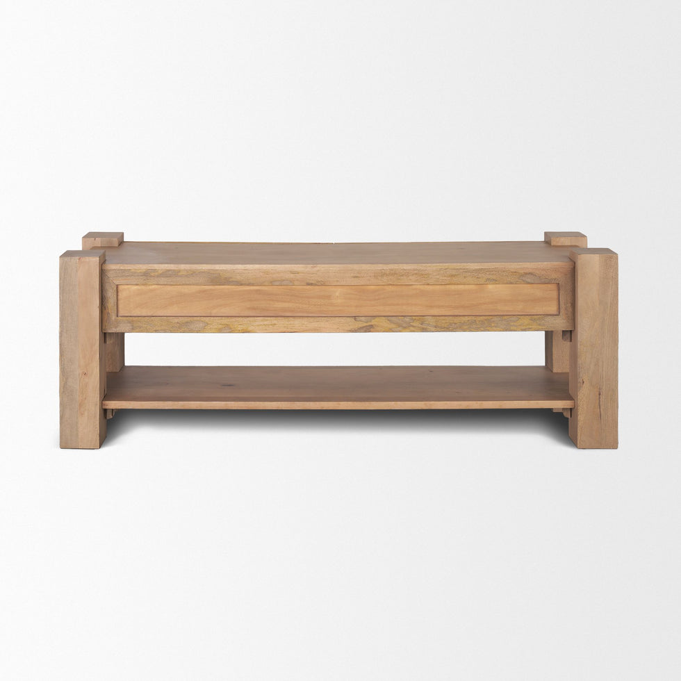 Mercana - Beth Media Console in Light Brown, Wood